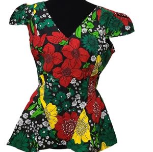 African print blouse